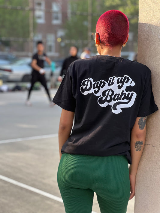 Dap It Up, Baby Tee (Black)