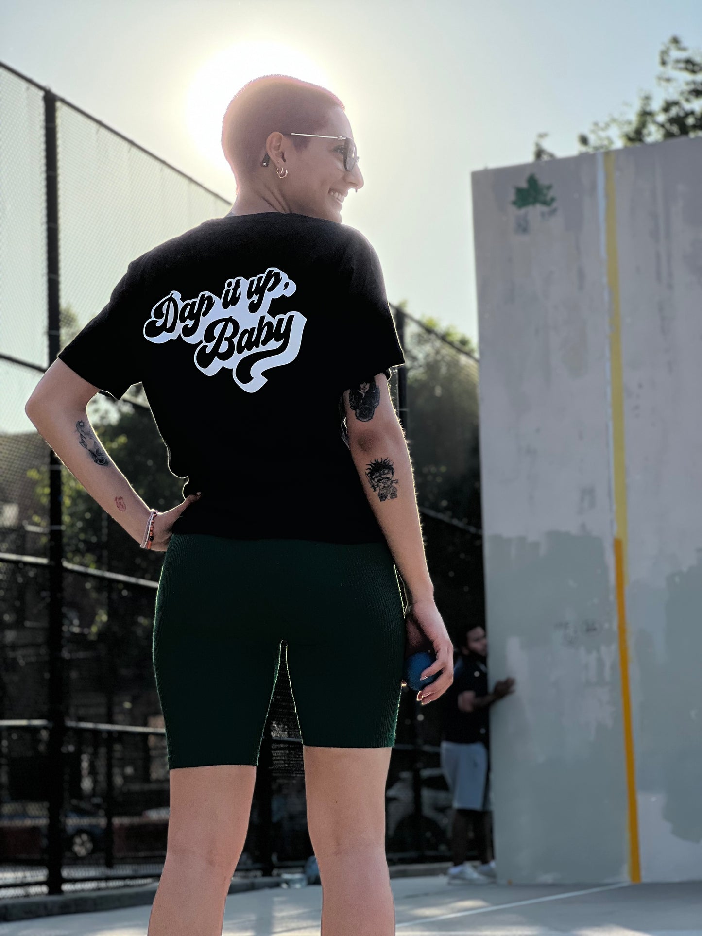 Dap It Up, Baby Tee (Black)